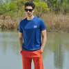 Blue Quick-Dry T Shirt O-Neck Breathable