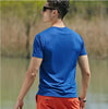 Blue Quick-Dry T Shirt O-Neck Breathable