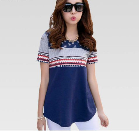 Women Short Sleeve Print Tshirt