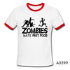 Zombies Funny Slogan Top Tees Glowing Swag Short Sleeve