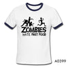 Zombies Funny Slogan Top Tees Glowing Swag Short Sleeve