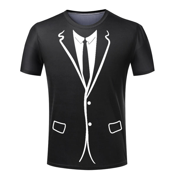 Men T-shirt Tuxedo T Shirts 3D Print