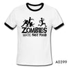 Zombies Funny Slogan Top Tees Glowing Swag Short Sleeve