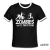 Zombies Funny Slogan Top Tees Glowing Swag Short Sleeve