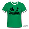 Zombies Funny Slogan Top Tees Glowing Swag Short Sleeve