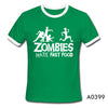 Zombies Funny Slogan Top Tees Glowing Swag Short Sleeve