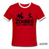 Zombies Funny Slogan Top Tees Glowing Swag Short Sleeve