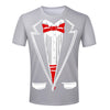 Men T-shirt Tuxedo T Shirts 3D Print