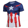 Avengers Shirt Captain America Compression Tights Sports Clothing