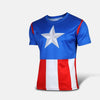 Avengers Shirt Captain America Compression Tights Sports Clothing